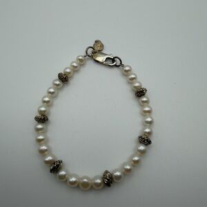 Pearl and Sterling silver Bracelet- 9.6g